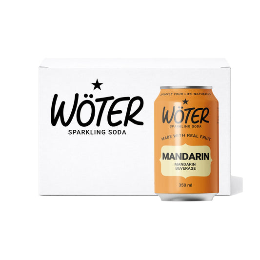 Lata de Wöter Mandarina — soda artesanal con mandarina chilena fresca