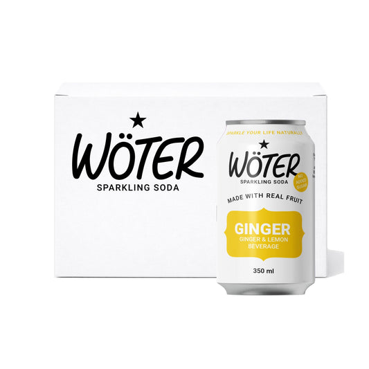 Lata de Wöter Ginger 0% Azúcar — soda artesanal de jengibre sin azúcar añadida