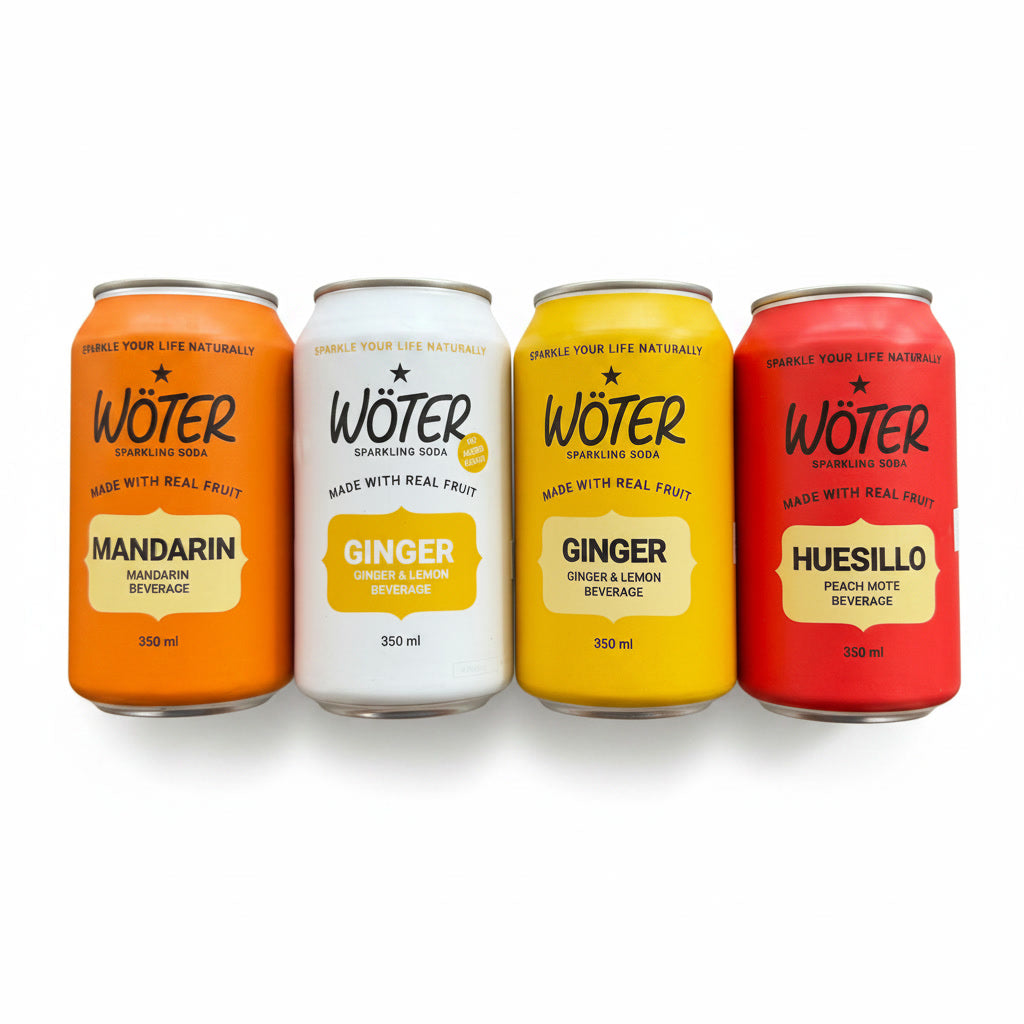 Try Pack Wöter — 4 sabores: Ginger, Mandarina, Morada y Huesillo